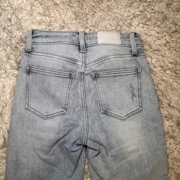 Pistola Lennon High Rise Raw Hem Crop Flare Jeans Size 25 Light Wash - Picture 6 of 10